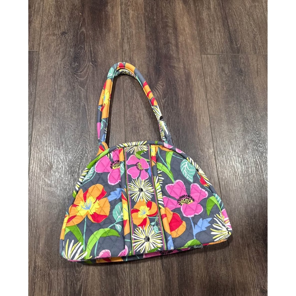 VERA BRADLEY Retired Jazzy Blooms Eloise Floral Kisslock Shoulder Bag Purse